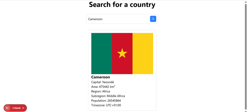 Country Info Finder